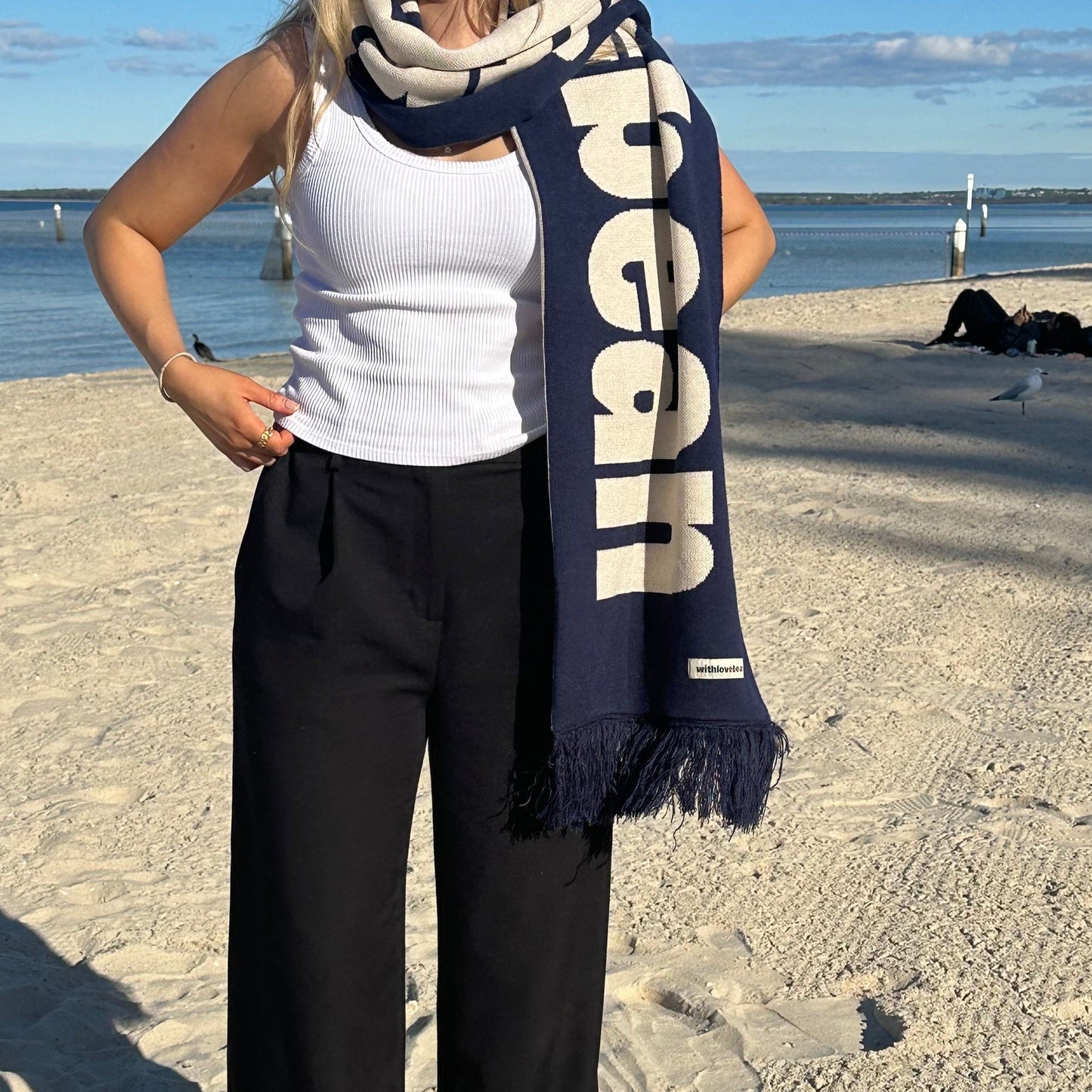 The Navy Reversible Scarf